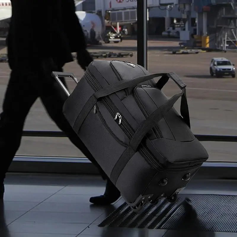 Sac de voyage à roulettes en tissu chic