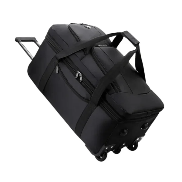 Sac de voyage à roulettes en tissu noir
