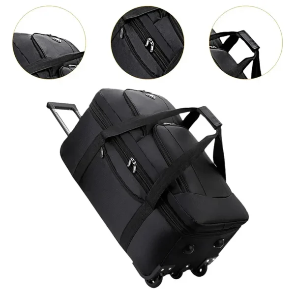 Sac de voyage à roulettes en tissu pratique
