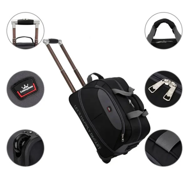 Sac de voyage à roulettes pratique et compact