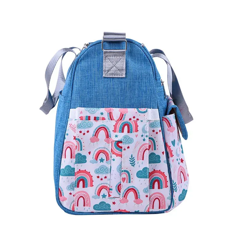 Sac de voyage bébé 2 tailles bleu multipoches