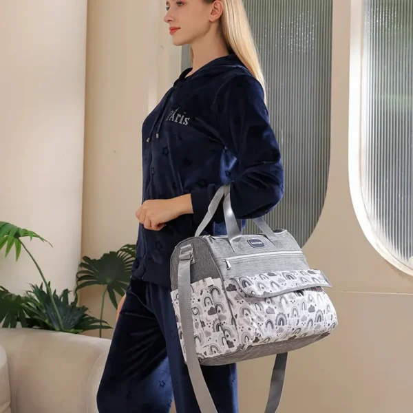 Sac de voyage bébé 2 tailles gris grand modèle fonctionnel